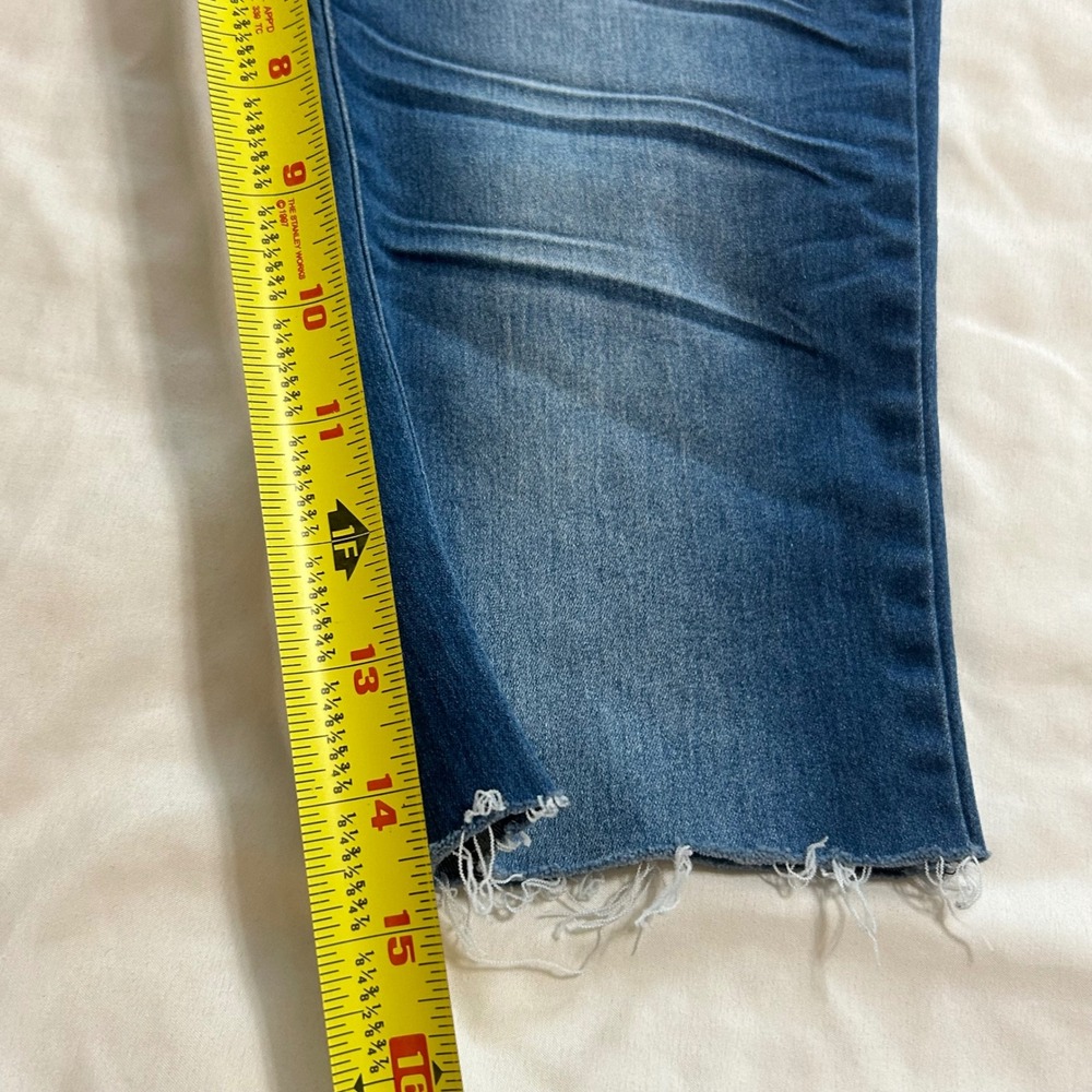 VIP Jeans Womens Blue Mid Rise Raw Hem Capri Denim Jeans Size 1/2 1-6917NB-5 - Picture 3 of 11